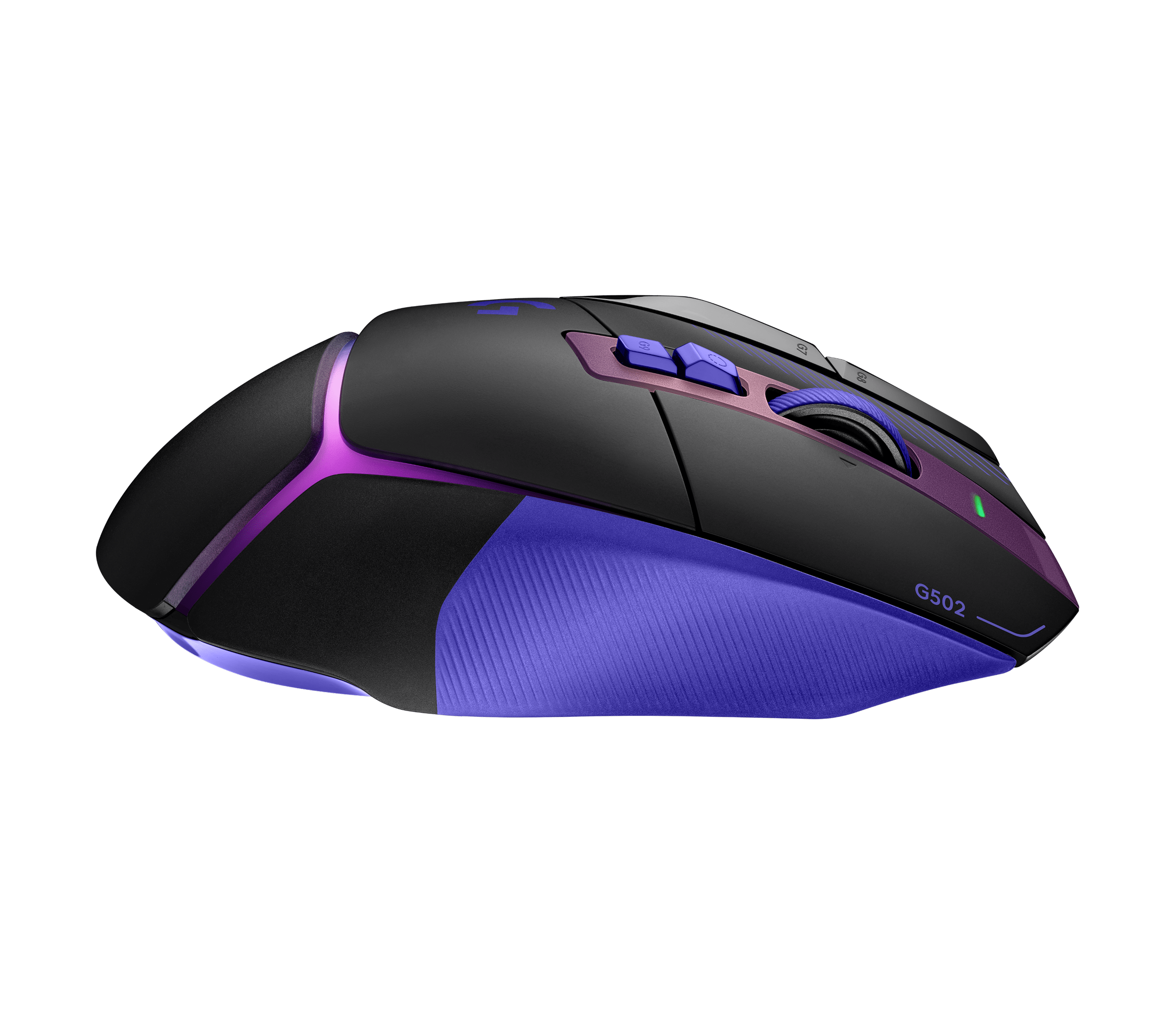 Logitech G G502 X Plus Wireless Gaming Mouse, цвет: Чёрный / Фиолетовый — фото 4