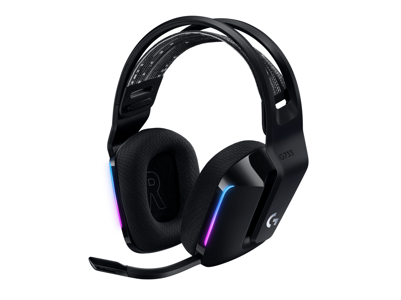 Logitech G G733 Lightspeed Wireless Gaming Headset with Lightsync Rgb, цвет: Чёрный