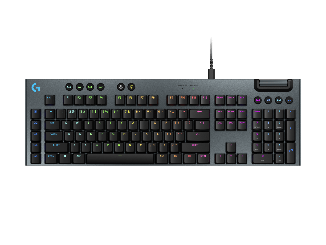 Logitech G G915 X Wired Gaming Keyboard, цвет: Чёрный