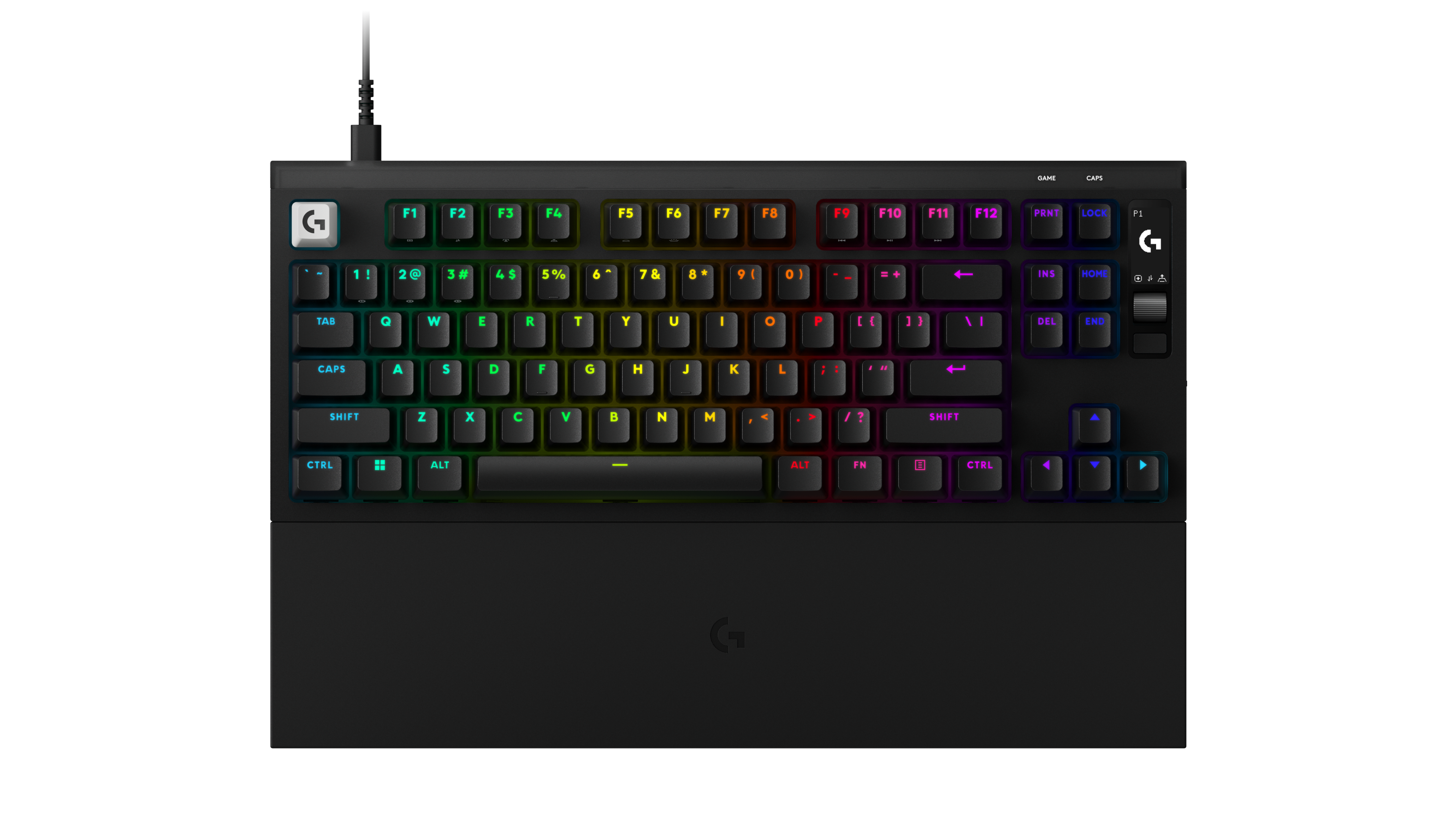 Logitech G PRO X2 Rapid 8K Wired TKL Analog Gaming Keyboard With Oled, цвет: Чёрный