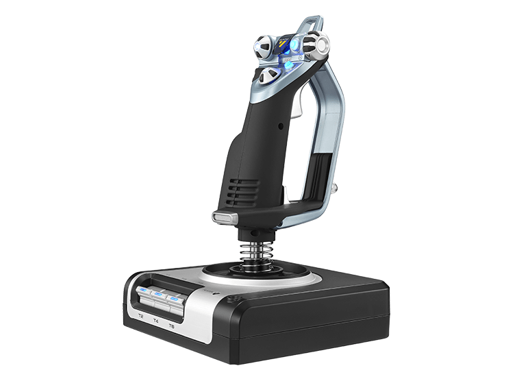 Logitech G X52 H.O.T.A.S. Entry-level Hotas, LCD display, цвет: Графитовый / Молочно-белый — фото 2