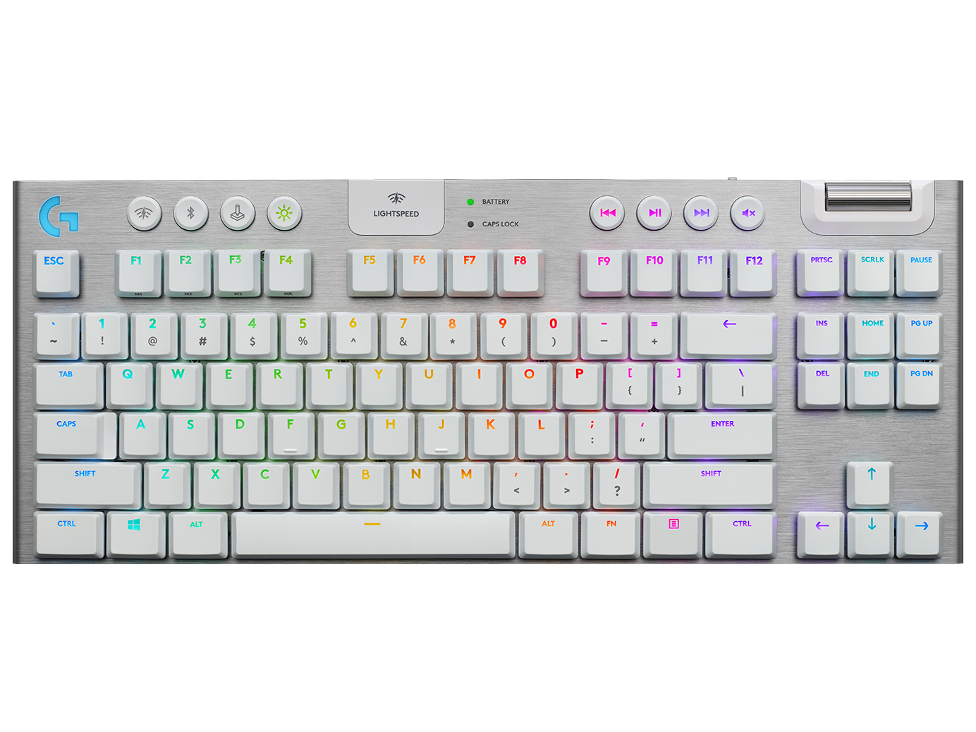 logitech lightspeed keyboard white