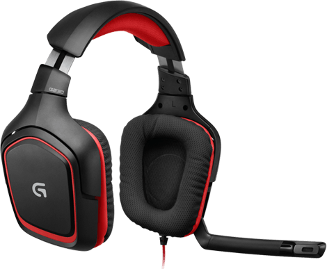 Fone de ouvido gamer logitech g series g230 preto e vermelho clearance