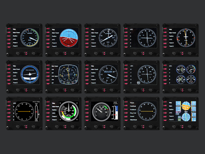 Logicool G Flight Simulator Aircraft Instrument Panel