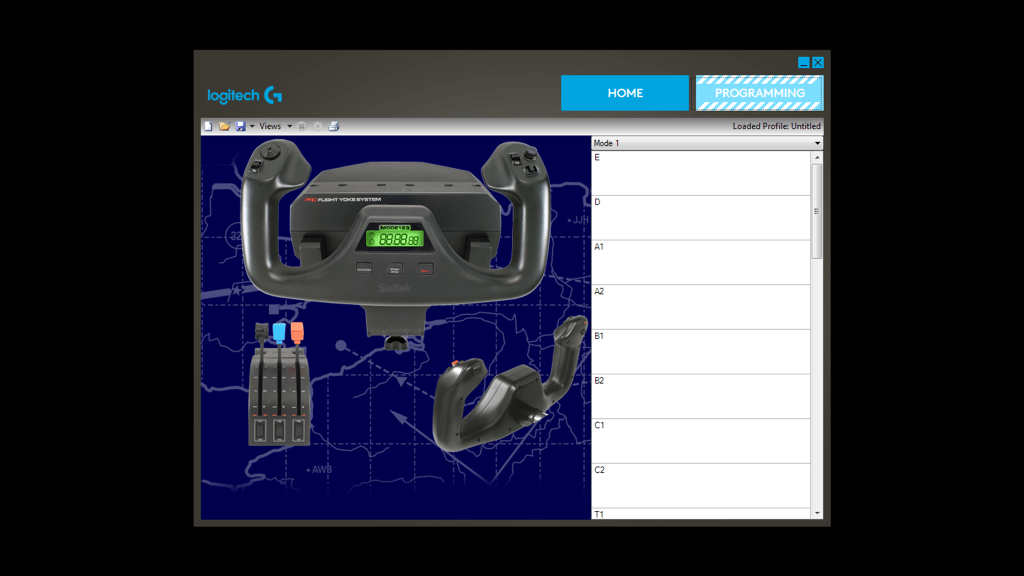 customization software to program flight yoke options
