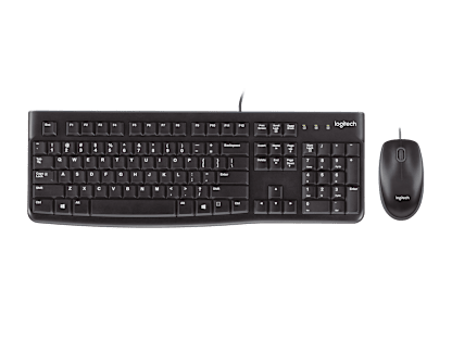 MK120 CORDED KEYBOARD AND MOUSE COMBO - Black - English US (QWERTY)
