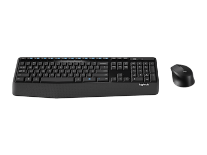 MK345 Comfort Wireless Keyboard and Mouse Combo - Black - English US (QWERTY)