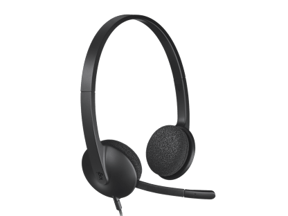 H340 USB Computer Headset - Black