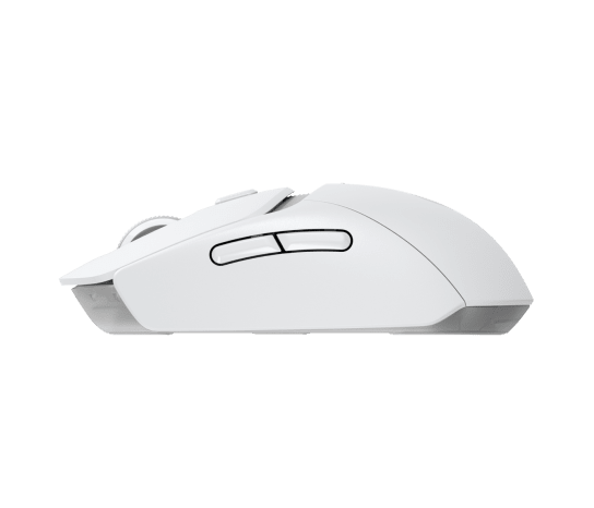 Logitech g309 lightspeed | hero 25k 25. 600 dpi | lightforce bluetooth | bela brezžična gaming miška 1 Logitech g309 lightspeed bela brezžična gaming miška stranski pogled