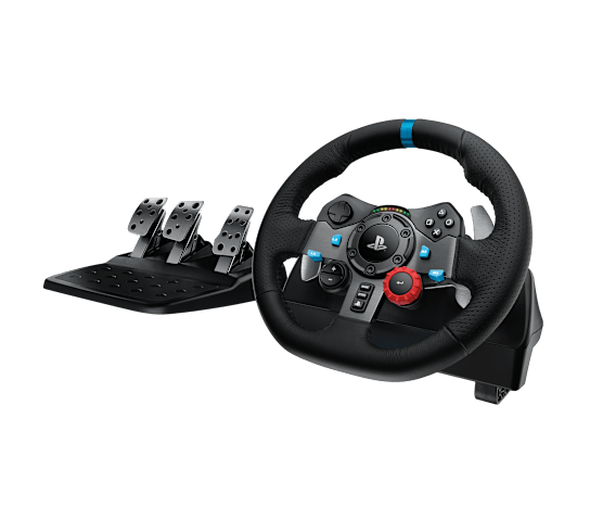 Logitech G29 racing simulator wheel and pedals