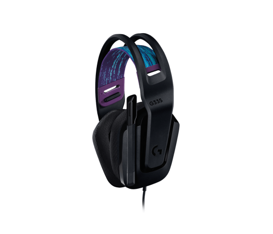 Logitech g335 black gaming slušalke stranski pogled