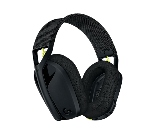 Logitech g435 lightspeed | brezžične gaming slušalke | bluetooth in 2. 4 ghz | 165 g | črne | slušalke 4 Logitech g435 lightspeed brezžične slušalke črn zadnji kot