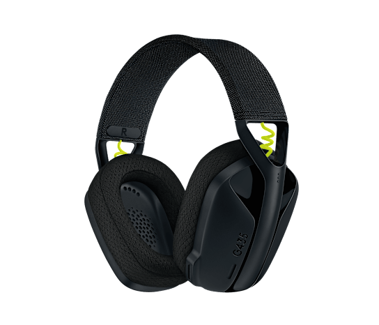 Logitech g435 lightspeed | brezžične gaming slušalke | bluetooth in 2. 4 ghz | 165 g | črne | slušalke 1 Logitech g435 lightspeed črne brezžične gaming slušalke sprednji pogled