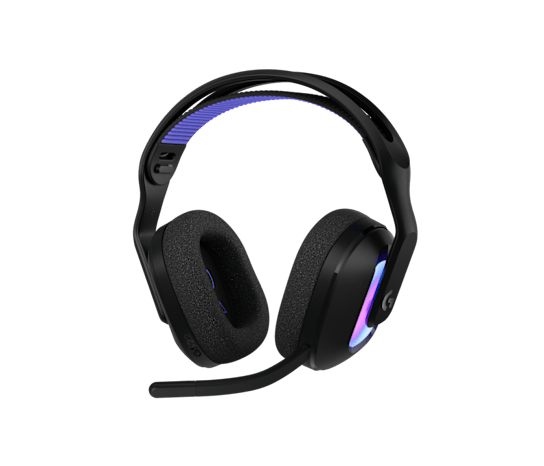 Logitech g522 lightspeed wireless gaming slušalke črne – sprednji levi pogled