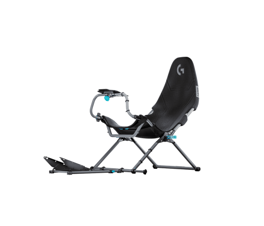 Playseat challenge x logitech g edition črn zložljiv sim racing stol sprednji pogled