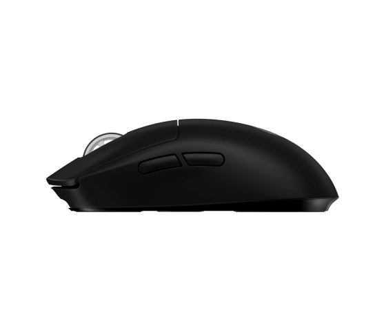Logitech g pro x superlight črna gaming miška stranski pogled