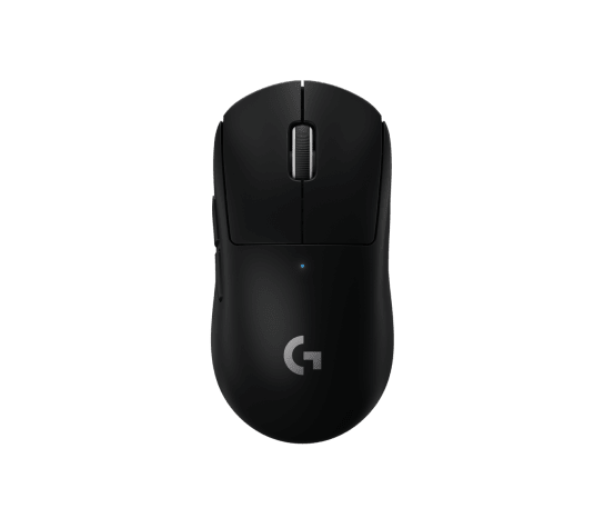 Logitech g pro x superlight črna brezžična gaming miška pogled od zgoraj