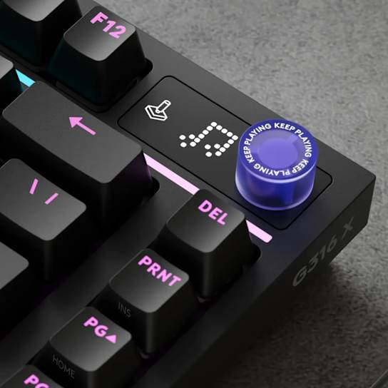 Logitech G316 X 75 Dot Matrix Display and Control Dial