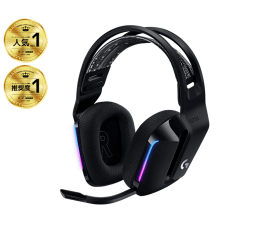 ワイヤレスヘッドホンg733 g733-black-gallery-1.png