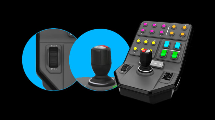 Heavy Equipment Bundle Simulation Wheel, Pedals and Side Panel Control Deck