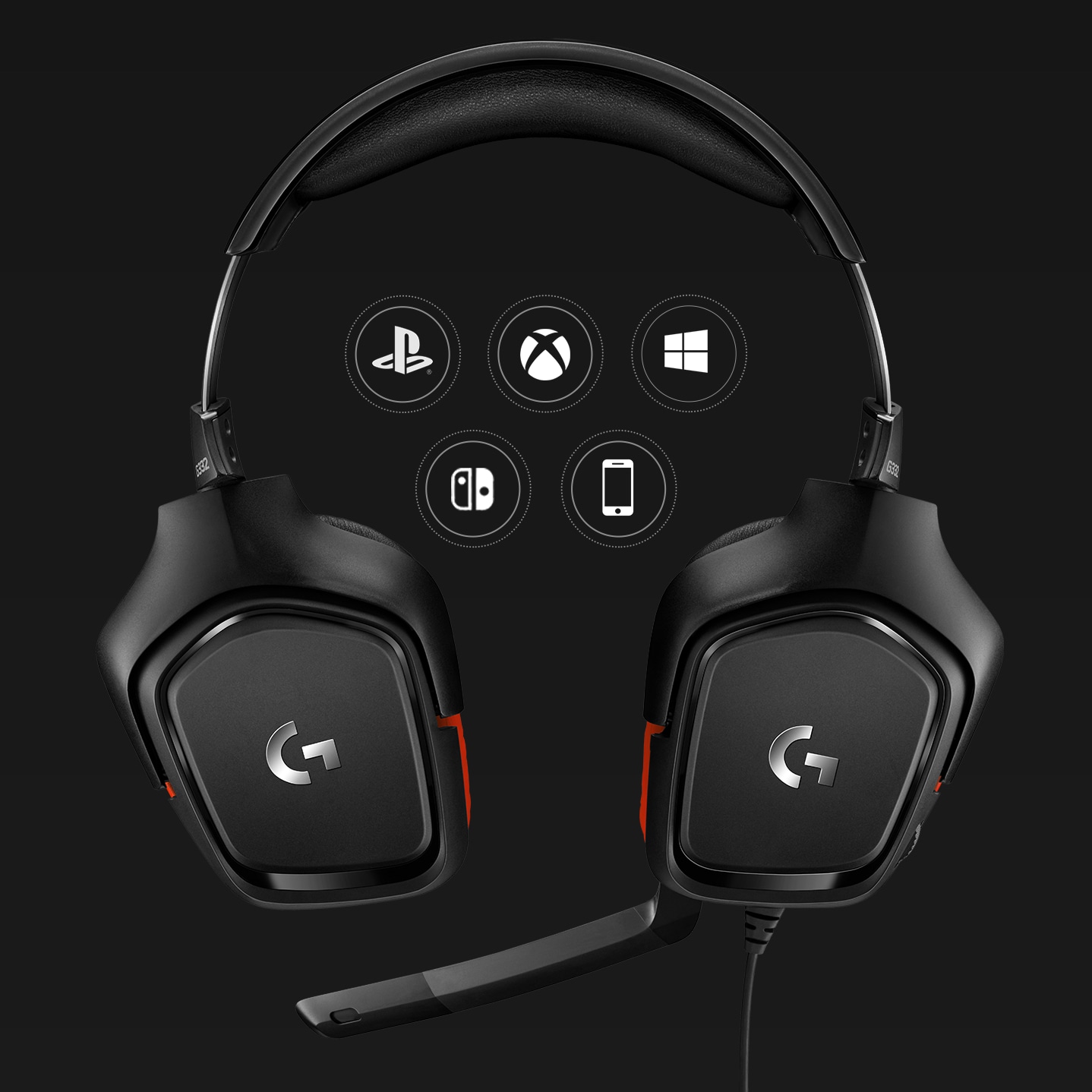 Logitech G332 Stereo Gaming Headset with Flip to Mute Mic Logitech